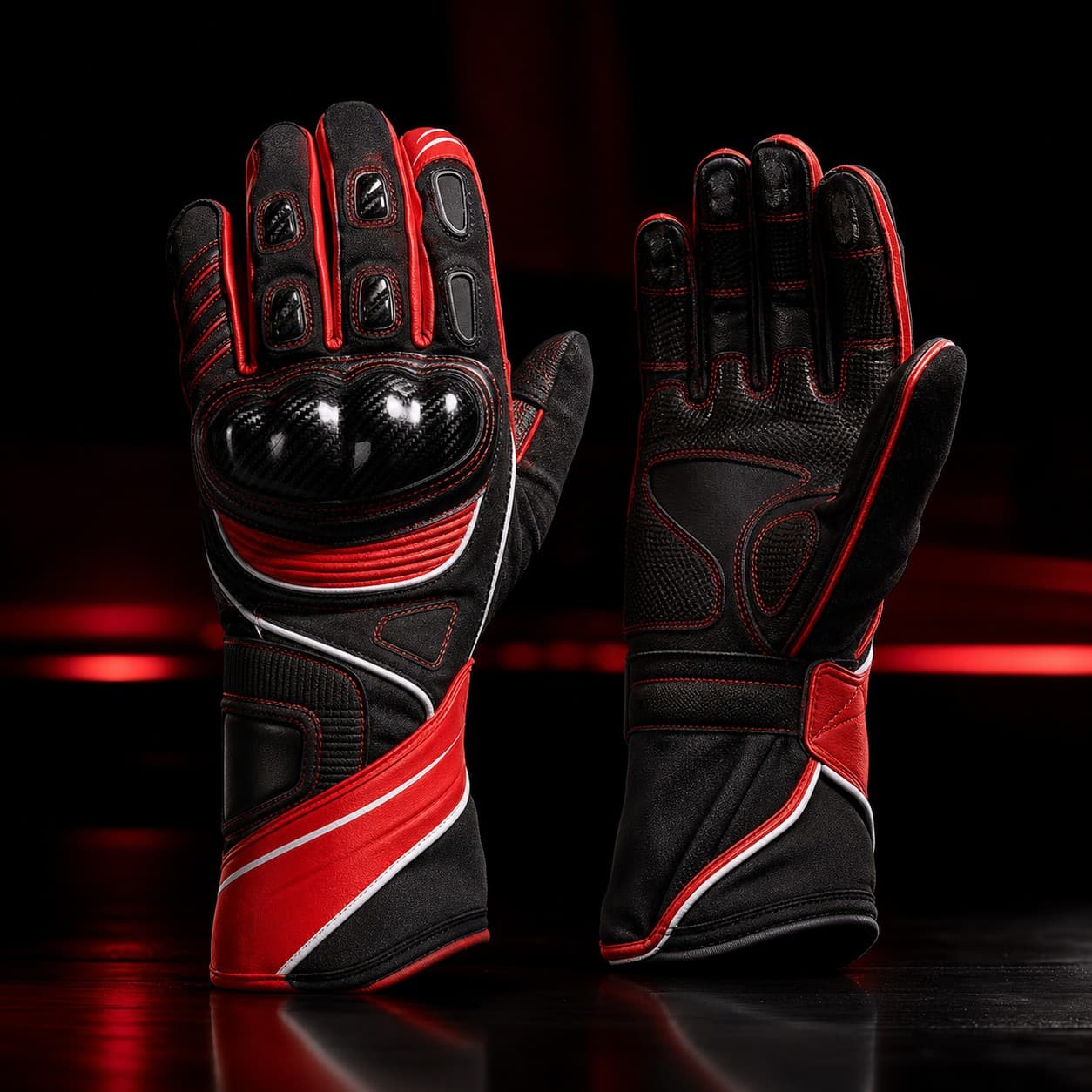 Premium auto racing gloves with reinforced construction and anti-slip grip by Pro Race Products Intl